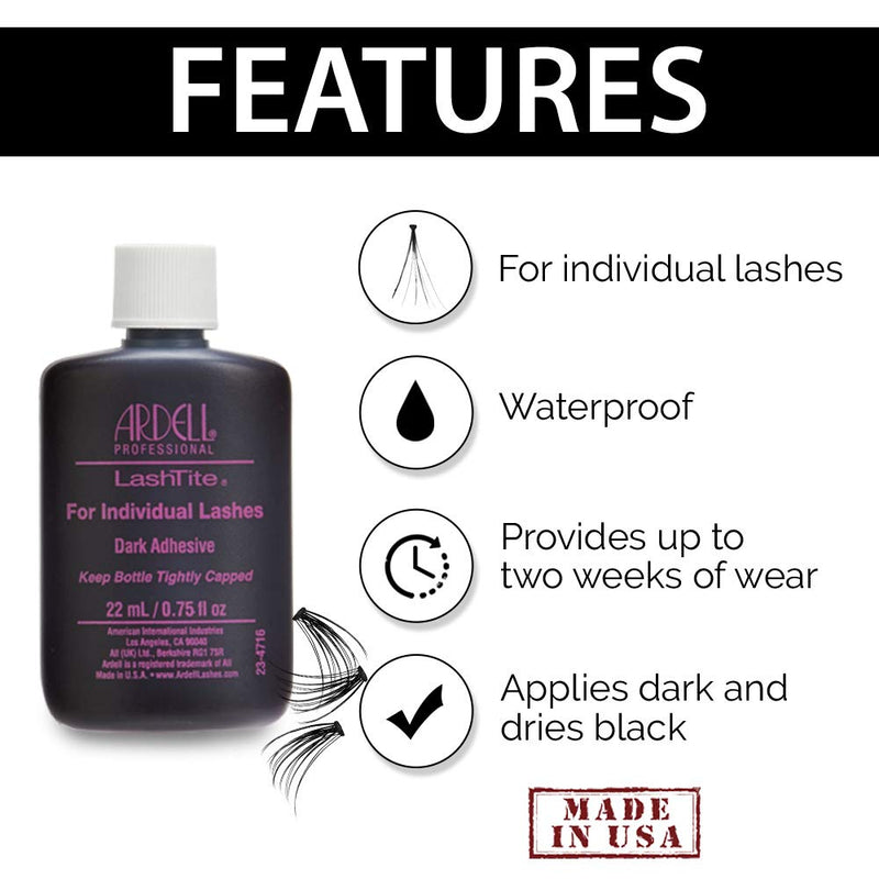[Australia] - Ardell Professional Lashtite For Individual Eyelash Dark Adhesive 22ml / 0.75 fl.oz. 