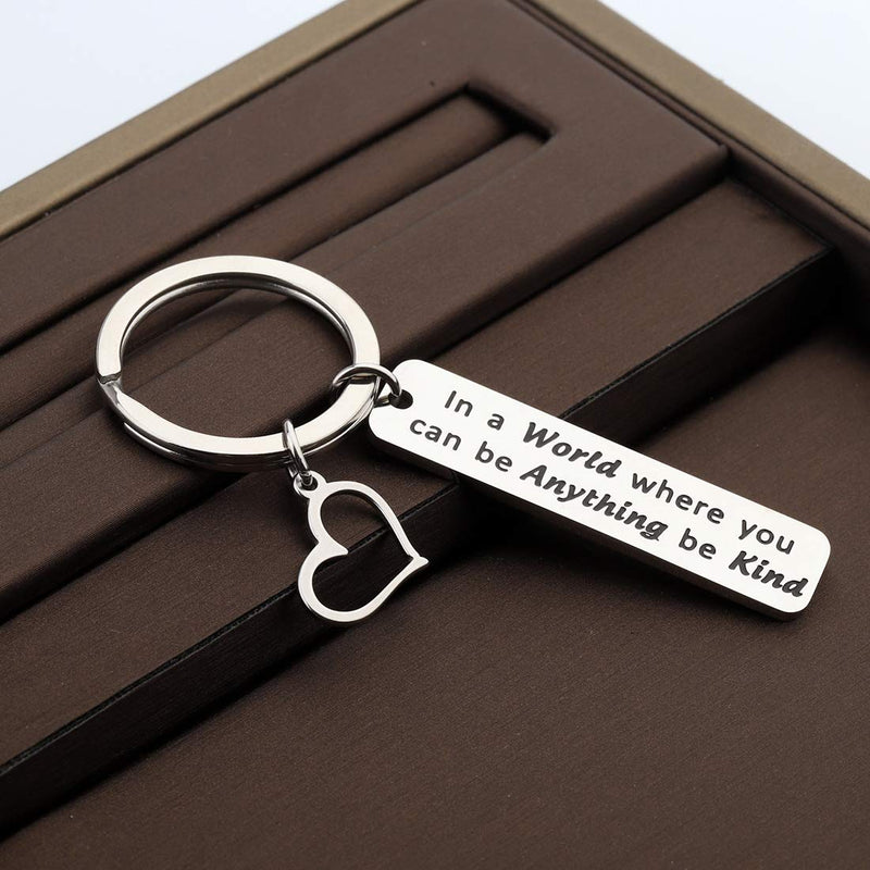 [Australia] - CENWA Kindness Gift Anti Bullying Awareness Gift in A World Where You Can Be Anything Be Kind Keychain Anti-Bullying Motivational Gift School Motto 