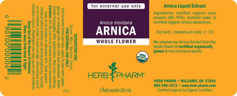 [Australia] - Herb Pharm Certified Organic Oil, Arnica, 1 Fl Oz 1 Fl Oz (Pack of 1) 