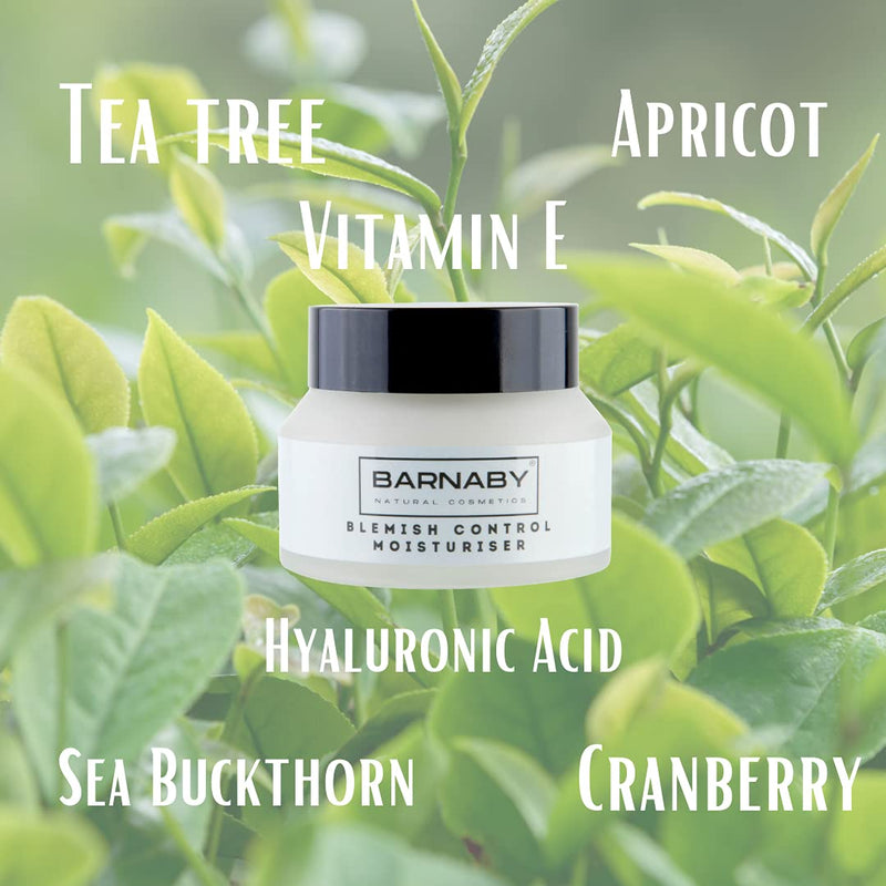 [Australia] - Blemish Control Moisturiser, Barnaby Skincare Reduce Acne, Spots, Imperfections, with Tea Tree for anti-bacterial, anti-inflammatory effect 