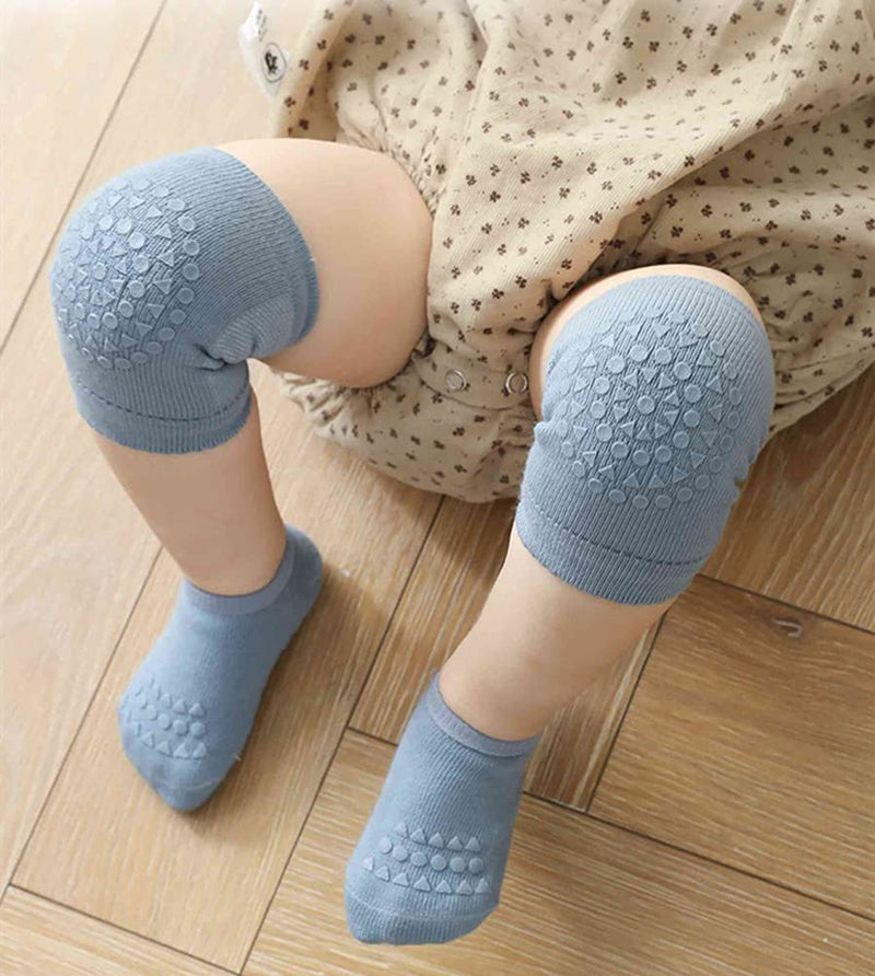 [Australia] - Unisex Toddler Non Slip Knee Pads and Socks Sets for Baby Boy Girls' Crawling Learn to Walk 6-15 Months 5 Sets 