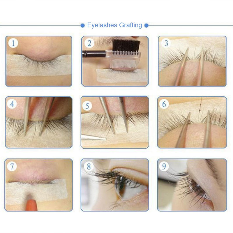 [Australia] - Stainless Steel Eyelash Comb, Eyelash and Eyebrow Brush with Dual-Comb for Brow Groomer Eyelash Extension Tools Cosmetic Makeup 