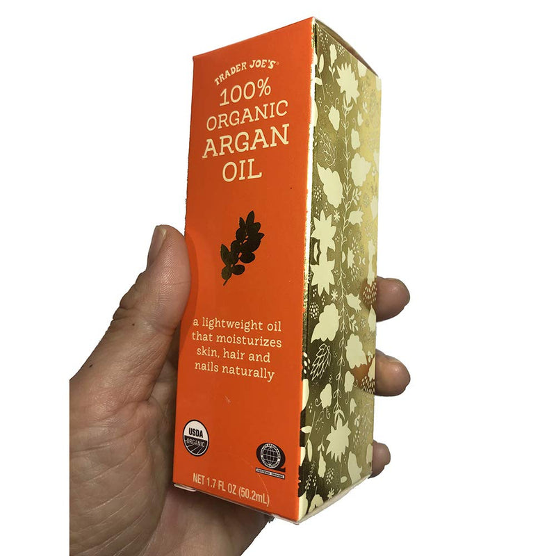 [Australia] - TRADER JOES 100% Organic ARGAN OIL 1.7 Oz - A Lightweight Oil That Moisturizes Skin, Hair and Nails Naturally 