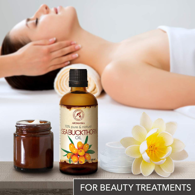 [Australia] - Sea Buckthorn Fruit Oil 200ml - Cold Pressed - Unrefined - 100% Pure & Natural - Hippophae Rhamnoides Oil - Best for Hair - Body - Face - Beauty - Relaxation - Massage 