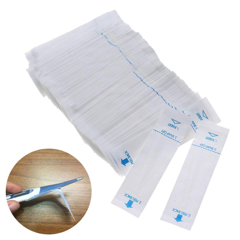 [Australia] - HEALLILY 200pcs Disposable Thermometer Covers Thermometers Sleeves Covers Digital Thermometers Probe Covers for Oral Armpit Rectal Electric Thermometer 