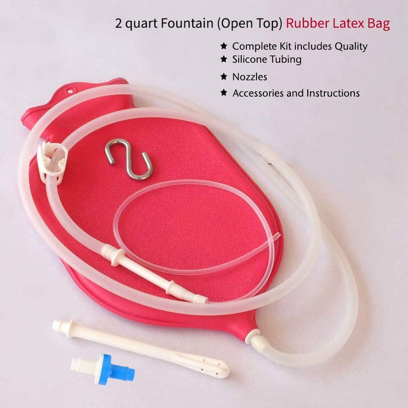 [Australia] - HealthAndYoga(TM) Enema Bag Kit (2 Quart) with Extra PVC Colon Tips - Set of 10 (12 FR) 
