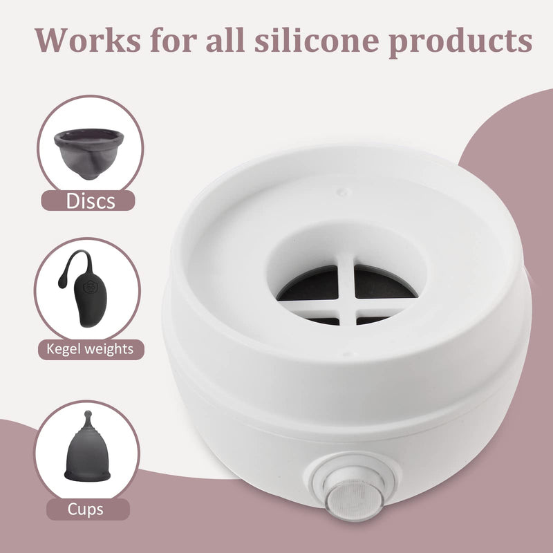 [Australia] - Menstrual Cup Sterilizer Steamer, 3-in-1 for Cleans, Dries, and Stores Your Period Cup- Leak-Free - 99.9% Cleaned, Suitable for Any Style of Menstrual Cup 