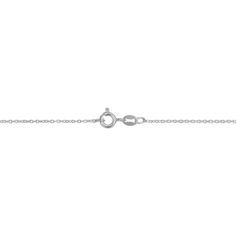 [Australia] - Sterling Silver or Yellow Gold Over Sterling Silver Round Cable Chain Pendant Necklace for Women (1.2 mm, 1.6 mm or 2.1 mm) 16.0 Inches 1.2 mm - white 