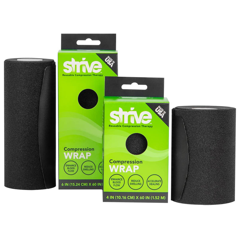 [Australia] - STRIVE Compression Therapy Wrap 6" X 60", Black, Made In The USA 6" x 60" Wrap 