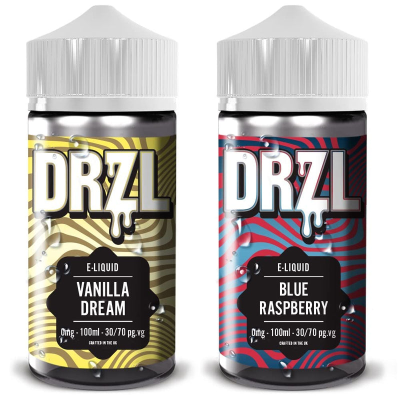 [Australia] - 2 x 100ml Premium Vape Liquid | Vanilla Dream + Raspberry Vape Juice | E Liquid | Vape Kits | E Cig | 70/30 | NO Nicotine | E Juice| Short Fill (DRZL) 