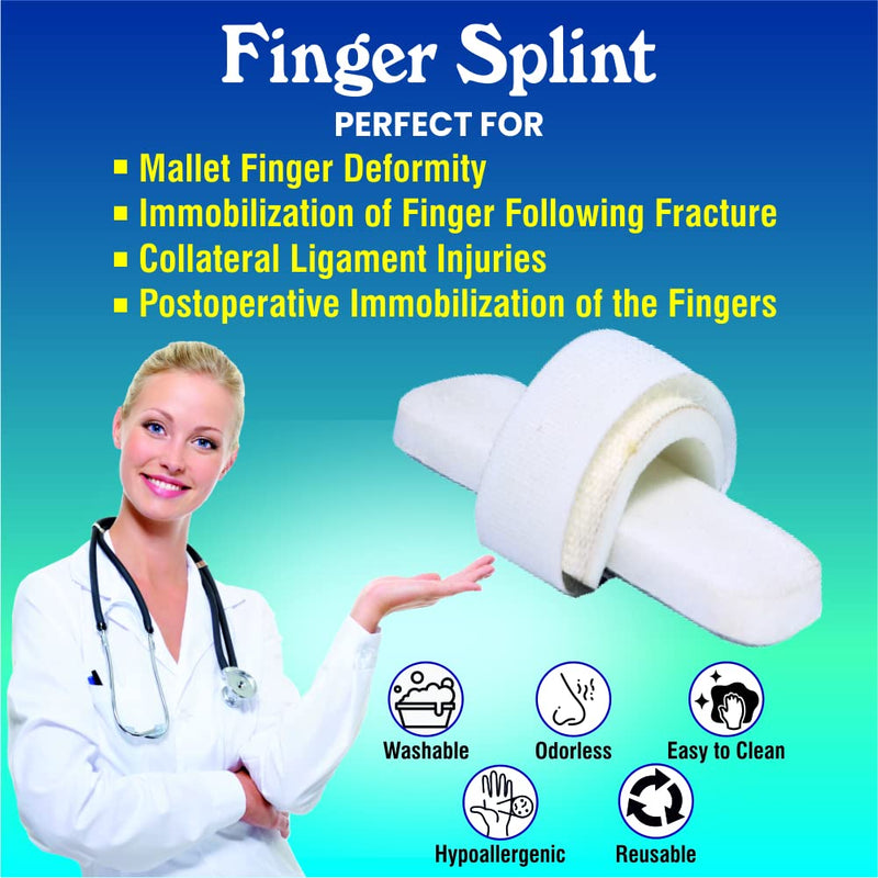[Australia] - AYUSHYA HEALTH Finger Splint for Mallet Finger Deformity and Post-Surgical Care AND Finger Splint, Universal Size/ 1Pc Finger Splints Support Brace Mallet Splint for Broken fingers 