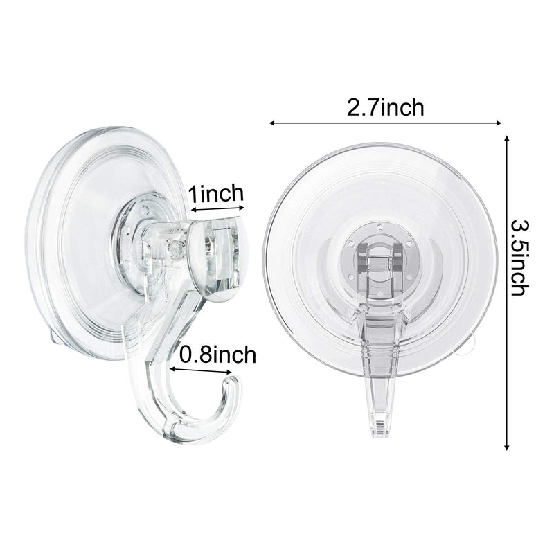 [Australia] - Suction Hooks,WOVTE 4 Packs Powerful Push and Lock Vacuum Multi-Purpose Suction Hanger Heavy Duty Max Holding 3KG for Bathroom,Kitchen Hanging Suction 