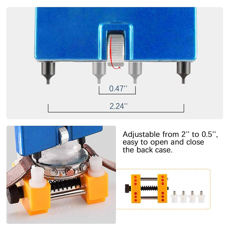 [Australia] - Watch Battery Replacement Tool Kit, Watch Back Case Remover and Watch Opener, Professional Watch Back Remover Tool for Watchmaker 