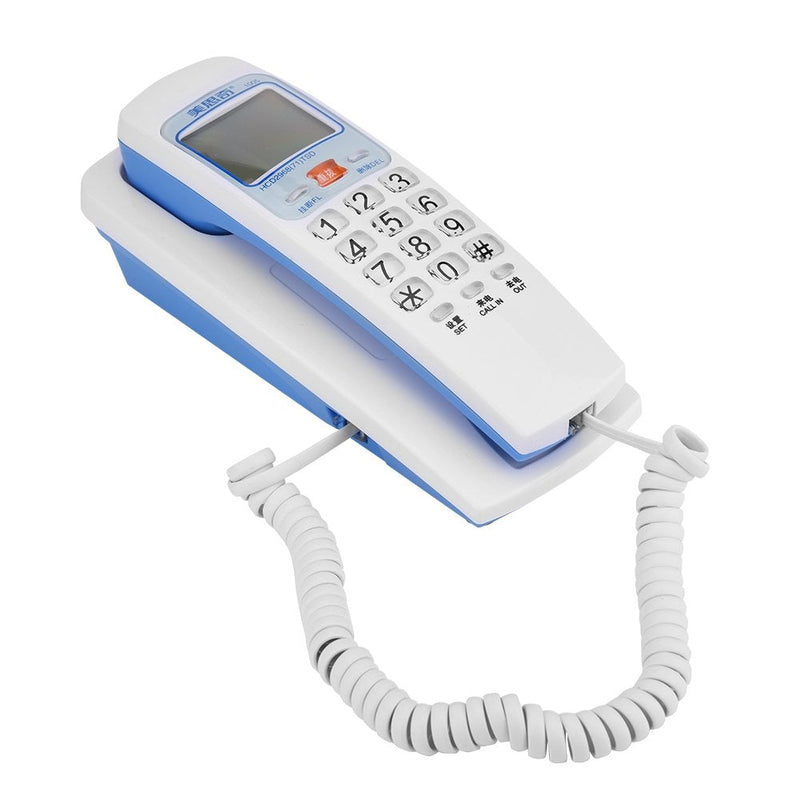 [Australia] - Trimline Corded Landline Phones with Caller ID & Backlit Dial, 30 Group Call Number Storage Inquiry, Crystal Big Button Fashion Extension Telephone for Home Office(White) White 
