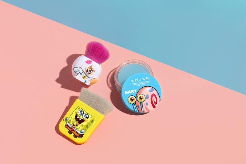 [Australia] - Wet n Wild Soap Suds Sponge + Brush Cleanser Bob Squarepants Makeup Tools Brush Cleaner Solution, Gary the Snail, 1.05 Ounce (1114234) 