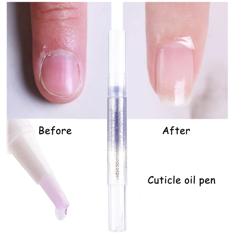 [Australia] - Cuticle Oil Pen for Nail Care,6 PCS Nail Oil Pen with Natural Ingredients Revitalize Pen Gel Manicure Pedicure Mix Flavors Nail Art Treatment 