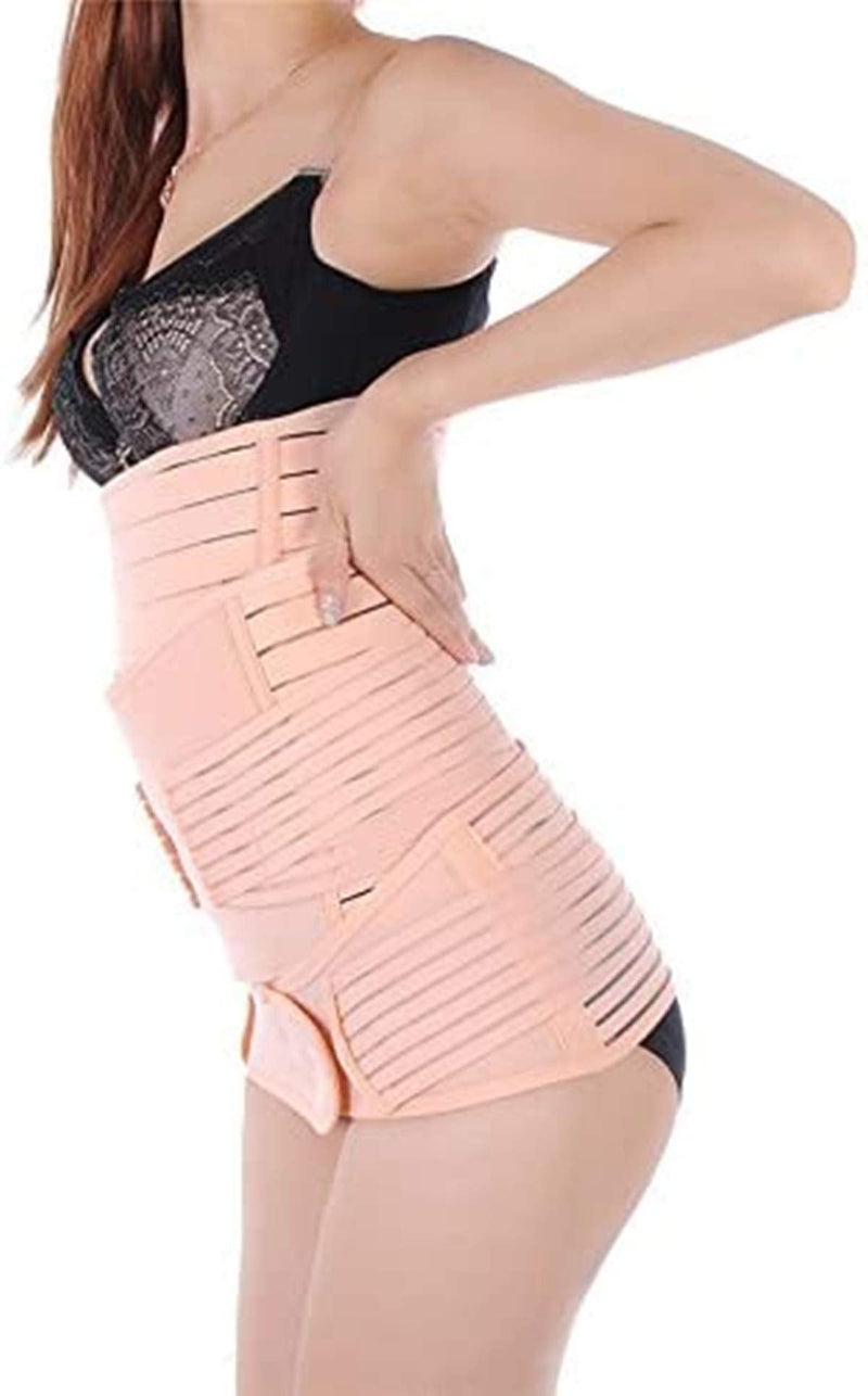 [Australia] - Healthcom 3 in 1 Postpartum Support Recovery Belt Breathable Elastic Adjustable Postpartum Recovery Support Girdle Belly After Birth Belly Band Waist Pelvis Belt Pregnancy Belly Wrap Abdominal Binder Body Shaper Postnatal Shapewear(Size:L) 