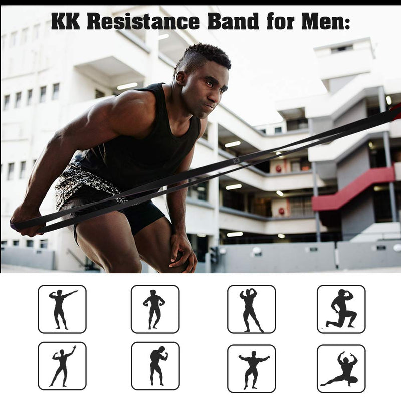 [Australia] - KK Resistance Bands, Pull Up Resistance Bands for men and women, fitness exercise bands, Pull up and stretch resistance Workout Bands in a variety of strengths. Suitable for home, gym, yoga, physical therapy. Black: 65 – 165 lbs 