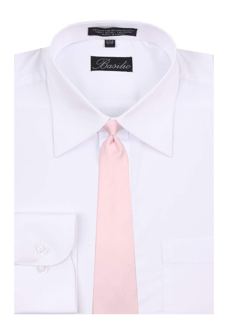 [Australia] - Mens Solid Color Clip On Easy to Remove Clip Necktie Ties Pink 