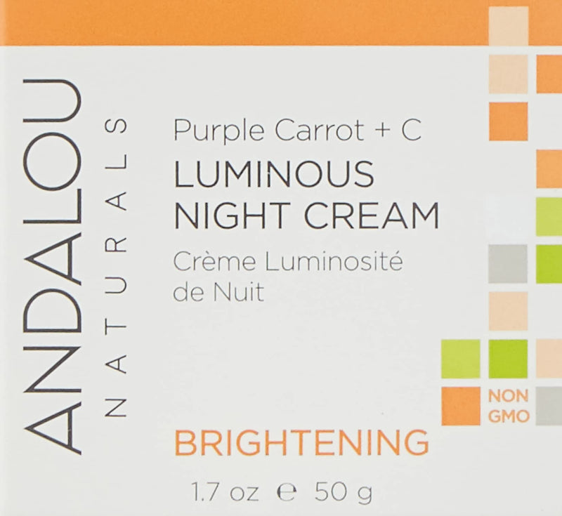 [Australia] - Andalou Natural Purple Carrot + C Luminous Night Cream, Purple Carrot Plus C Luminous, 1.7 Ounce 1.7 Ounce (Pack of 1) 