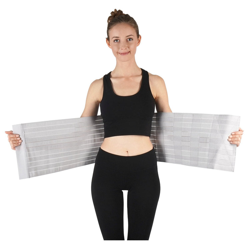 [Australia] - Soles Compression Abdominal Binder, Post-Surgical and Postpartum Belly Wrap, Adjustable Belly Wrap Supports Muscle & Skeletal Stability, Unisex, One Size Fits Most 