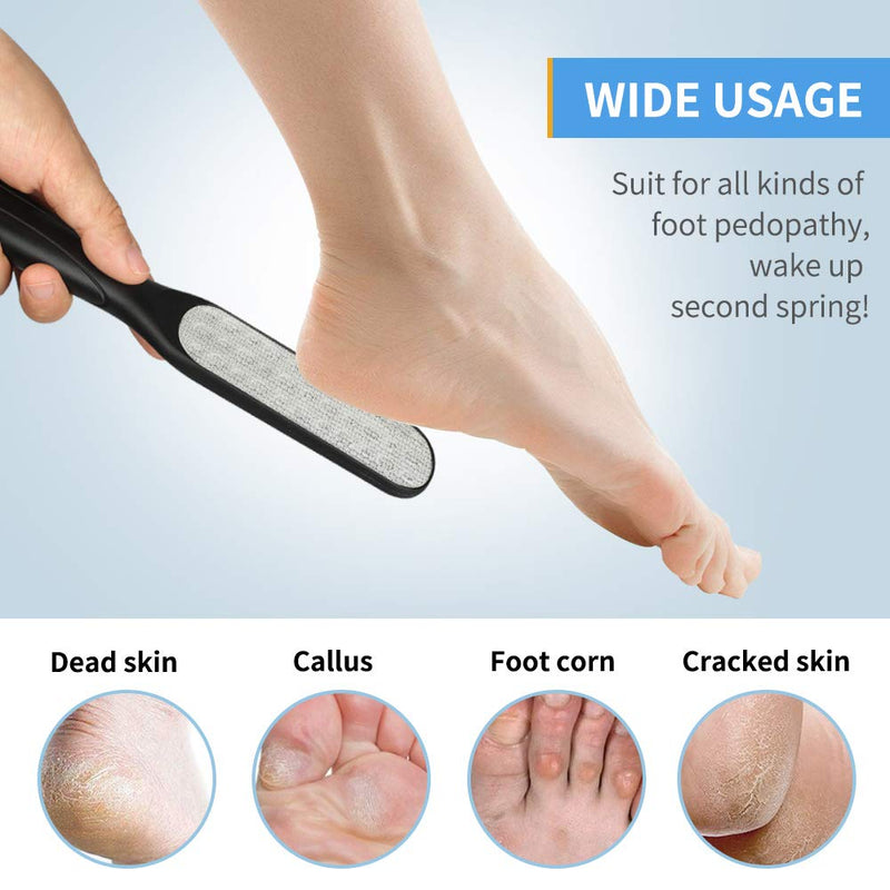 [Australia] - Foot Files Callus Remover 2 Pcs Stainless Steel Foot Rasp and Dual Sided Foot File Professional Pedicure Tools Premium Foot Scrubber 