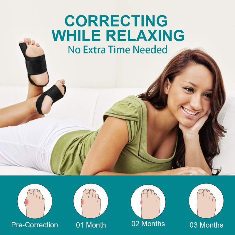 [Australia] - Bunion Splints Bunion Corrector - Bunion Brace for Hallux Valgus Bunion Pain Relief - Big Toe Straightener Bunion Splint - Elastic and Adjustable for Women and Men (Blue) Blue 