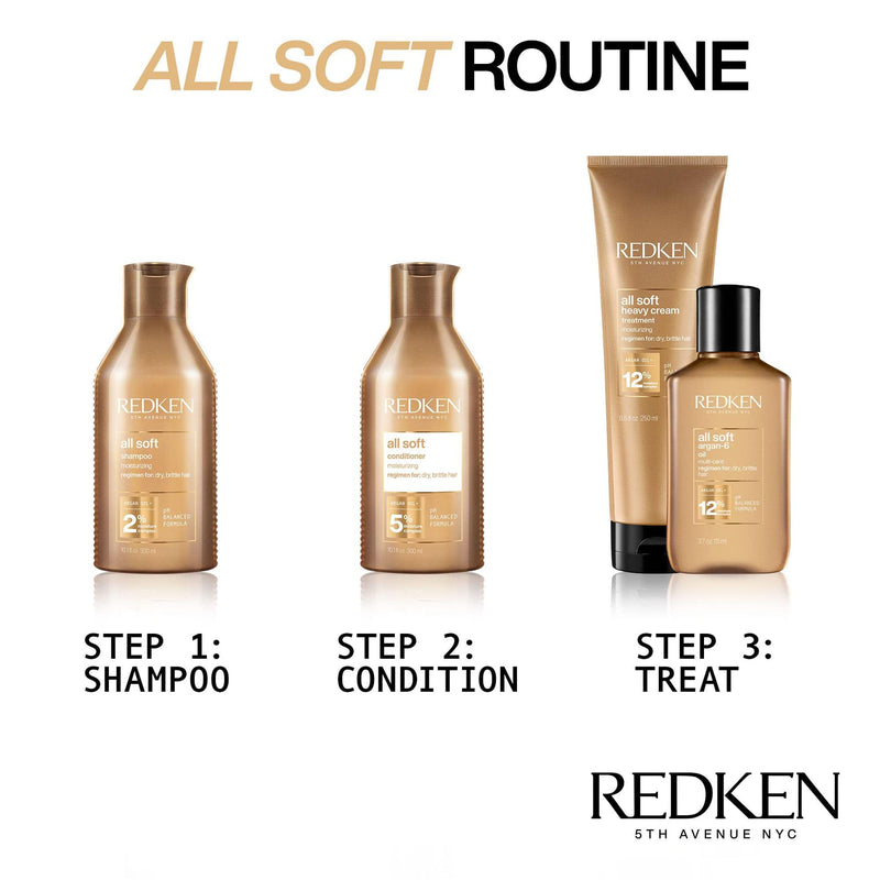[Australia] - Redken | Conditioner, For Dry Hair, Argan Oil, Intense Softness and Shine, All Soft, 300 ml 