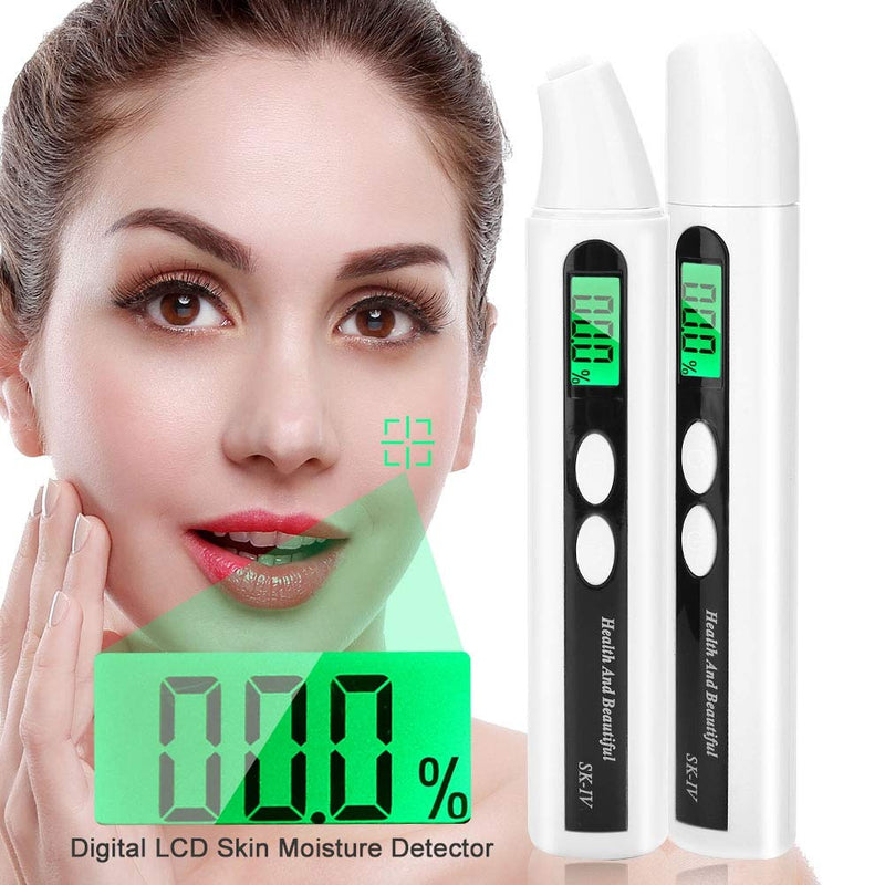 [Australia] - Skin Moisture Tester, Digital LCD Skin Face Moisture Oil Analyzer Face Skin Sensor Tester Oil Det 