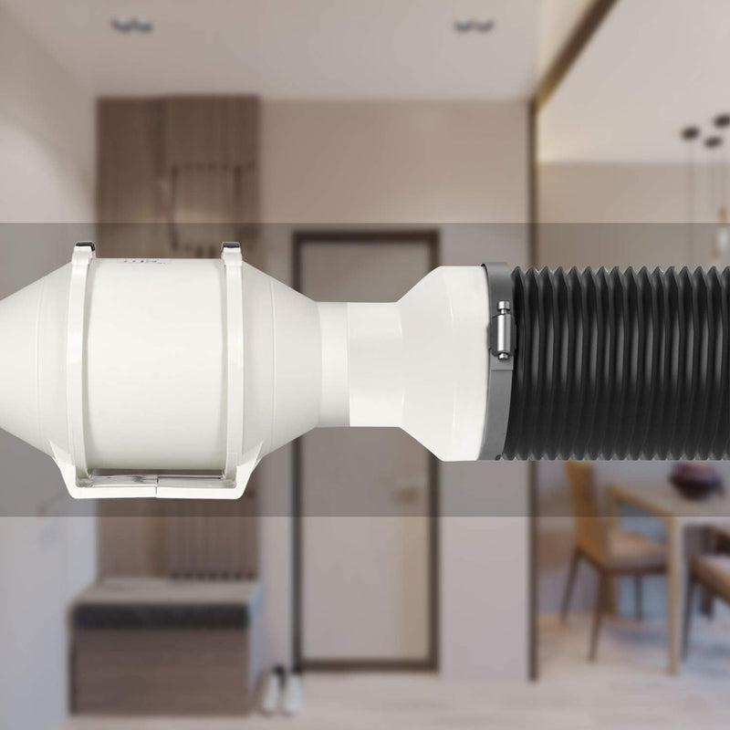 [Australia] - Hon&Guan Duct Adapter, 6'' to 4'' Ducting Reducer Increaser Connector for Ventilation Systems (150 to 100) 6" to 4" 