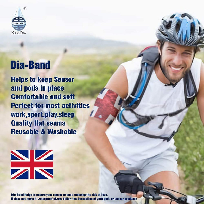 [Australia] - Dia-Band, Armband for CGM Freestyle Libre, Medtronic, Dexcom or Omnipod - Comfortable and Reusable Diabetic Armband for Glucose Sensor. (L (29-32 cm)) L (29-33 cm) 