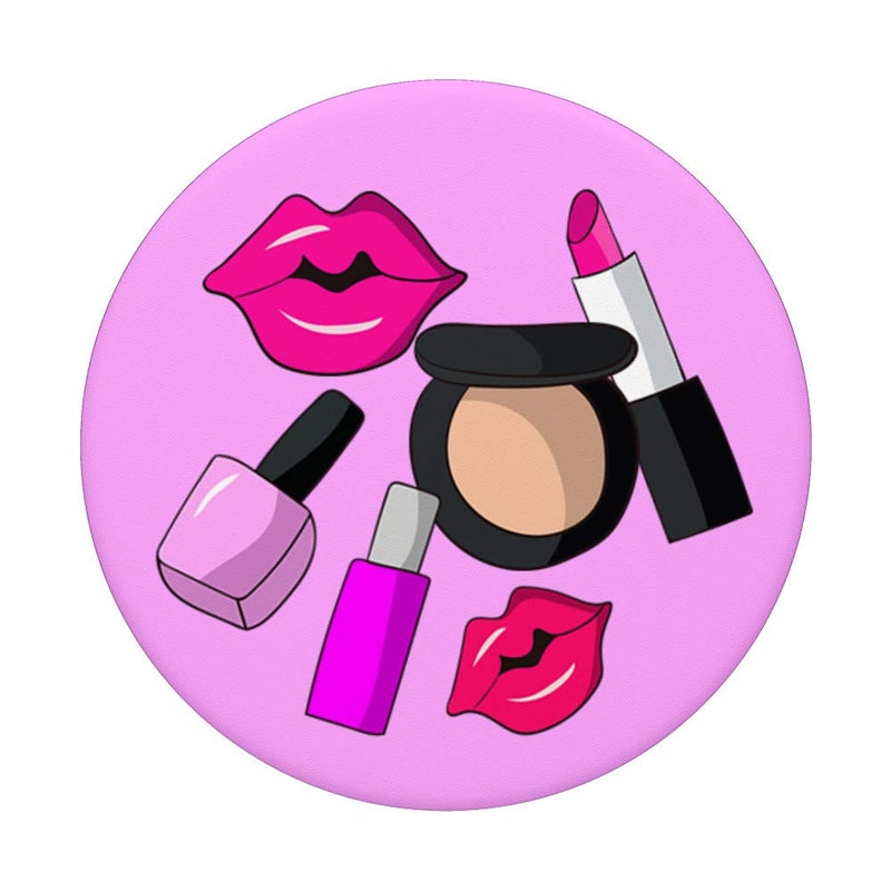 [Australia] - Lipstick MUA Makeup Artist Lips MLM Direct Sales Cosmetics PopSockets Grip and Stand for Phones and Tablets Black 