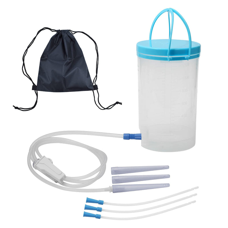 [Australia] - Clear Enema Kit 6Pcs Enema Nozzle Tips Colon Tube Replacement, Coffee Enema Bucket kit for Water Colon Cleansing Constipation Detox 6ft Silicone Tubing Hose Set Portable Irrigator Reusable BPA Free PP 