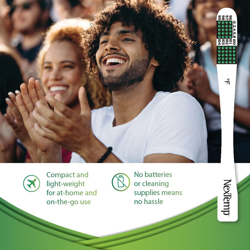 [Australia] - NexTemp® Single-Use Thermometers: Individually Wrapped 100-pack, Providing Superior Accuracy and Maximum Infection Control. Perfect for Businesses, Schools, First-Aid, Home, and Travel! (Fahrenheit) 