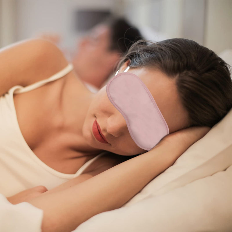 [Australia] - 8 Pieces Pink Eye Sleep Coverings Sleep Shade Blindfold Soft Eye Covering Color Your Own Eye Covering for Sleeping Travel Team Bride Games Party Supply A3SMYZ (Pink) 