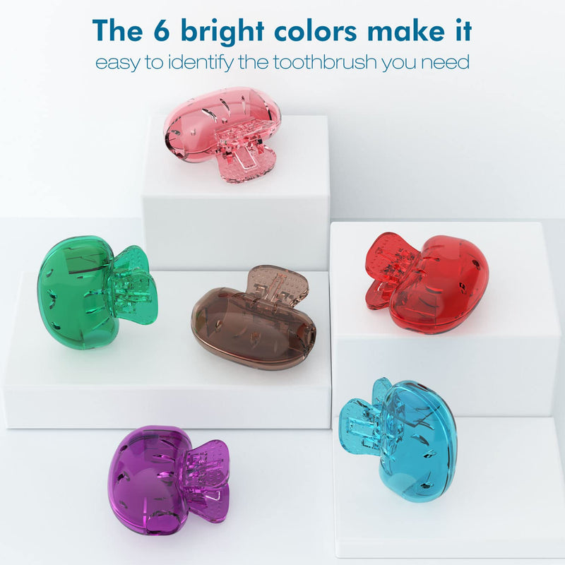[Australia] - seplouis Toothbrush Head Cover Compatible with Manual Toothbrush & Electric Toothbrush Head, 6 Pack 