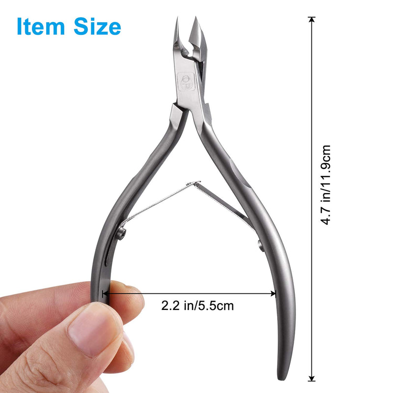 [Australia] - Cuticle Trimmer 3/4 Jaw Extremely Sharp Cuticle Nippers Scissors Stainless Steel Clippers Cutter Remover Pedicure Manicure Nail Tool, opove X7, Space Gray X7 Nippers 