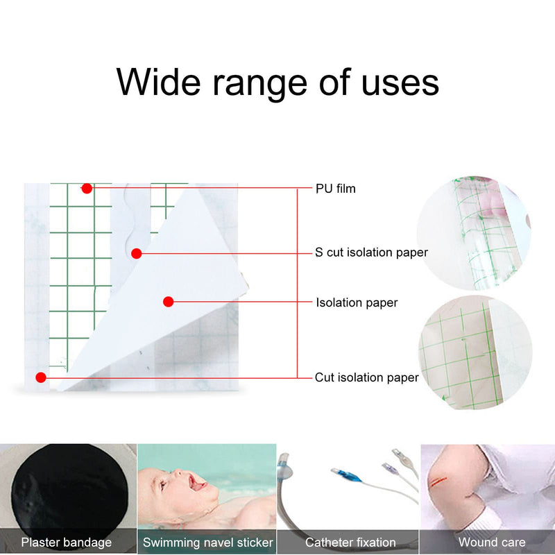 [Australia] - Tattoo Aftercare, Waterproof Bandage Transparent Tattoo Protective PU Film Clear Adhesive Bandages for Skin Protection and Recovery(3.1 X 3.1in) 3.1 X 3.1in 