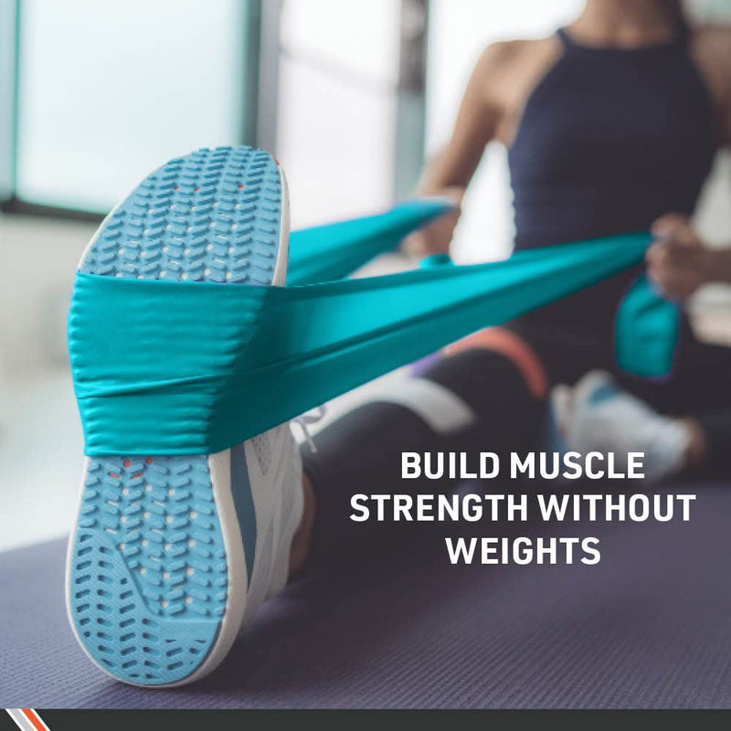 [Australia] - Body Sport Exercise Bands - 25 yd. Roll of Special Resistance Bands for Stretching, Fitness or Physical Therapy, Non-Latex Light Blue 