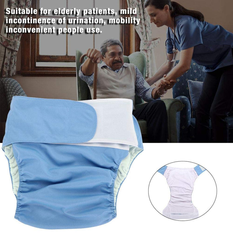 [Australia] - Adults Diapers Reusable Adult Nappy Washable Adjustable Large Diaper for for Women, Men Bariatric, Seniors, Patients Incontinence Care(Blue) Blue 