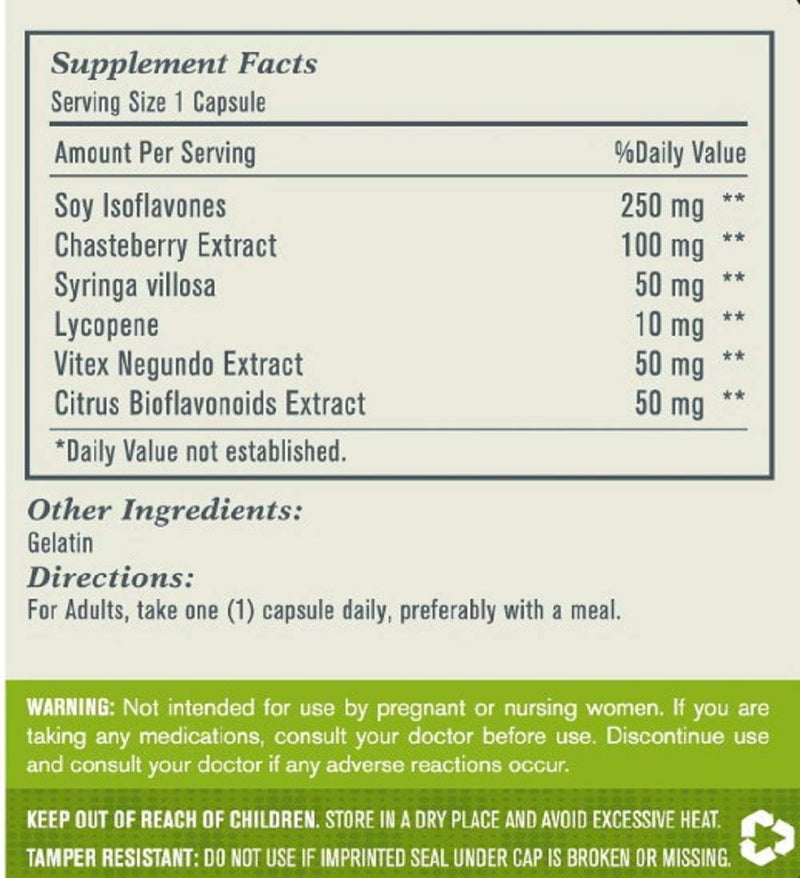 [Australia] - Esmond Natural: Soy Isoflavones Non-GMO (Supports Menopausal Health & Hot Flashes), GMP, Natural Product Assn Certified, Made in USA - 250mg, 60 Capsules 1 