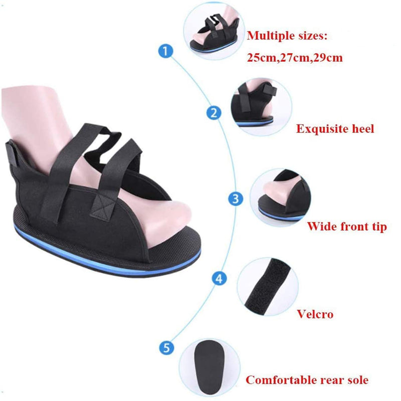 [Australia] - Cast Shoe Foot Fracture Support Open Toe Plaster Cast Boot Post Op Shoe Toe Valgus Surgical Fixed Gypsum Shoe Walking Boot for Foot Injuries Stable Ankle Joints Postoperative Recovery Pain Relief M: For Mens size 8.5-10/ Womens Size 10-11 