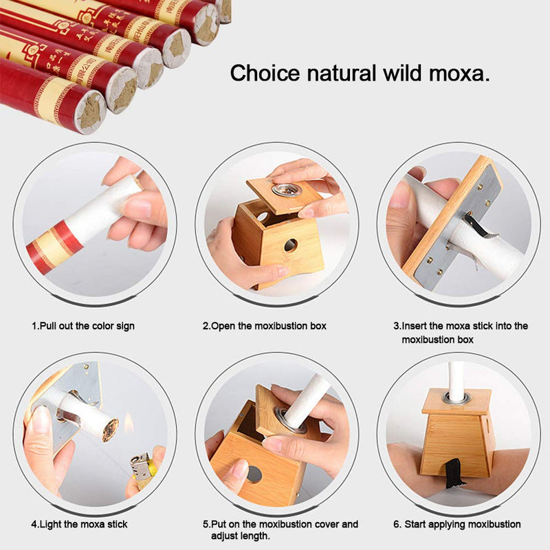 [Australia] - ZJchao 10Pcs Moxibustion Column Stick Moxibustion Health Care Five Years Old Moxa Sticks for Chinese Moxa Massage Therapy 