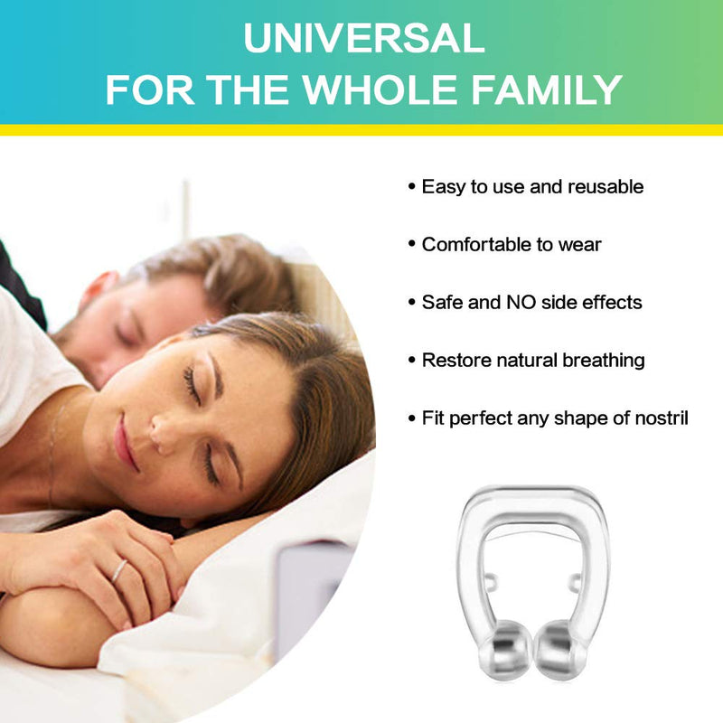 [Australia] - Beauty Pear Anti Snoring Devices, 5 Pack Magnetic Anti Snore Nose Clip, Snore Stopper for Women and Men, Comfortable Nasal Sleeping Aid to Relieve Snore 