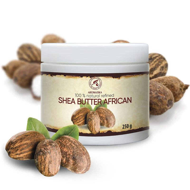[Australia] - Shea Butter African - Refined 250g - Butyrospermum Parkii Butter - African -Ghana - 100% Pure & Natural - Sheabutter - Best for Hair - Skin - Lip - Face - Body care - Karite Shea Butter 