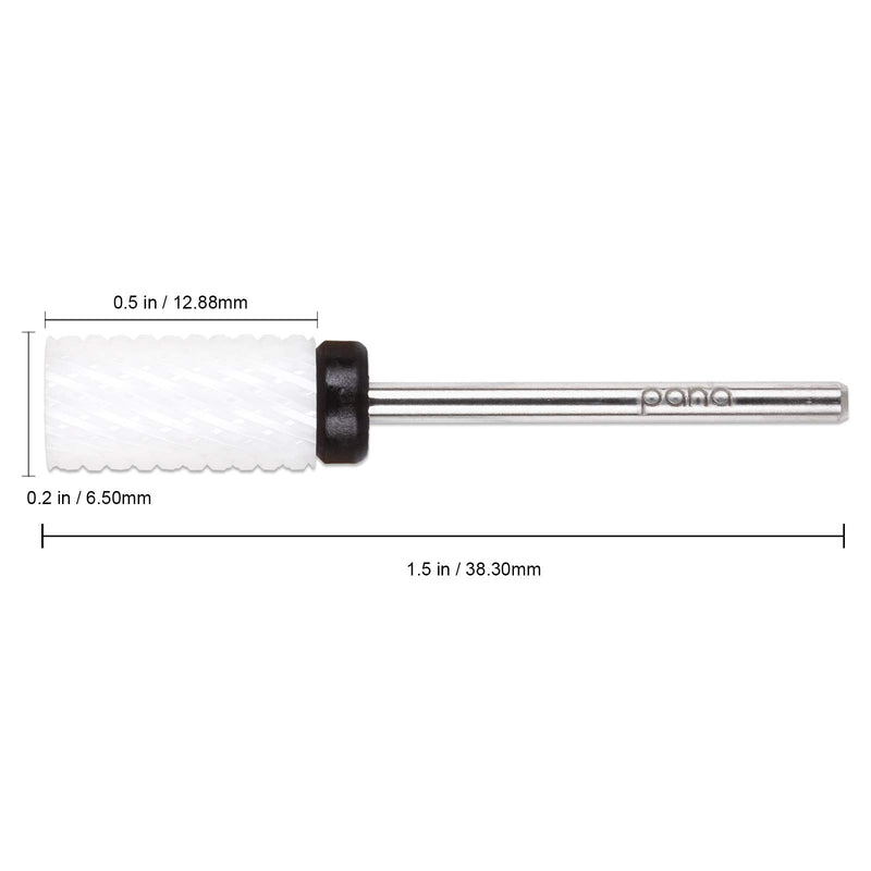 [Australia] - Beauticom Professional USA Ceramic White LARGE Barrel Bit Nail Drill (Grit: XC EXTRA COARSE) 3/32" Shank Size 