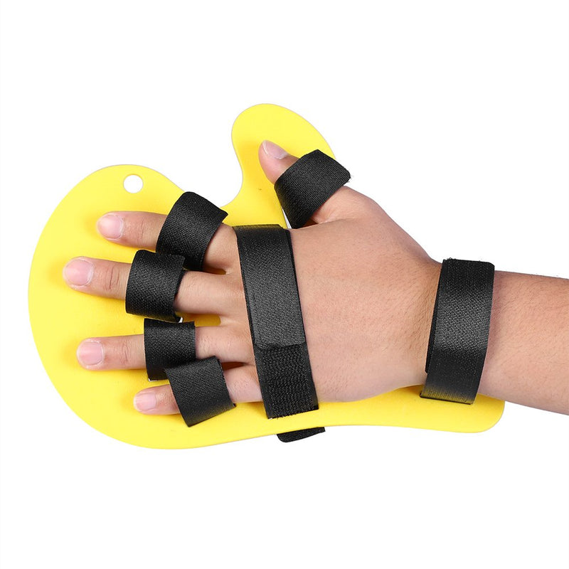 [Australia] - Finger Orthotics Extended Type Fingerboard Stroke Hand Splint Training Support(Yellow) Yellow 