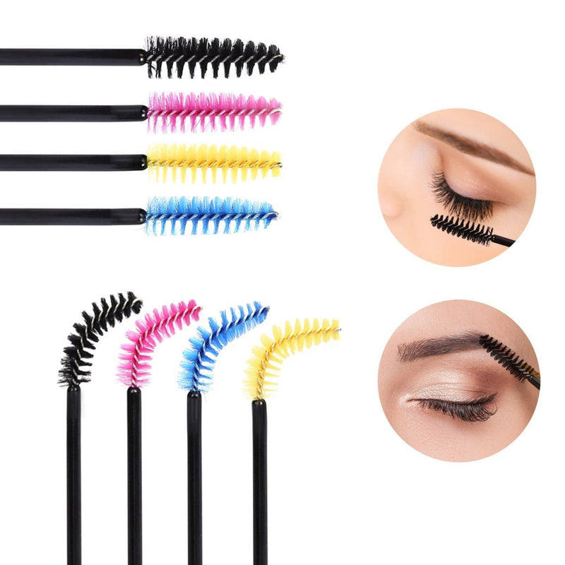 [Australia] - Xiaoyu 100PCS Disposable Mascara Wands Eyelash Applicator Eyebrow Brush - White 
