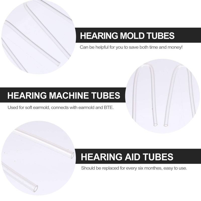 [Australia] - Hemobllo 4PCS Preformed BTE Earmold Hearing Aid Tubes - Hearing Machine Mold Tubes Clear PVC Sound Tube Replacement Tubes Hearing Aid Accessories 