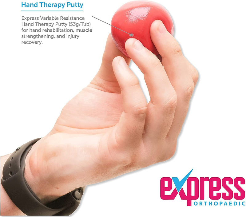[Australia] - Express Orthopaedic® - Medically Approved Hand Therapy Putty/Resistance Squeeze Putty for Variable Strength & Rehabilitation (Blue: Firm) Blue: Firm 